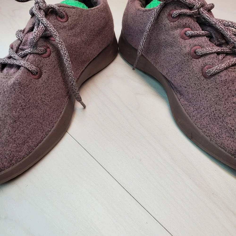 Allbirds Wool Runners Gray Black Lace Up Sneakers Shoes‎ size 8